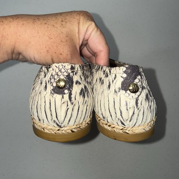 Stuart Weitzman Women’s Snakeskin Espadrille Flat Shoe Size 7.5 - Picture 5 of 7